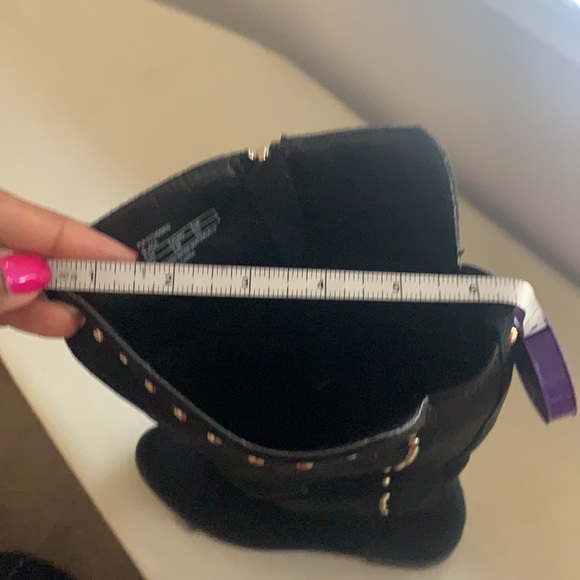 Tall black studded Sam Edelman Knee Boots - Picture 13 of 13